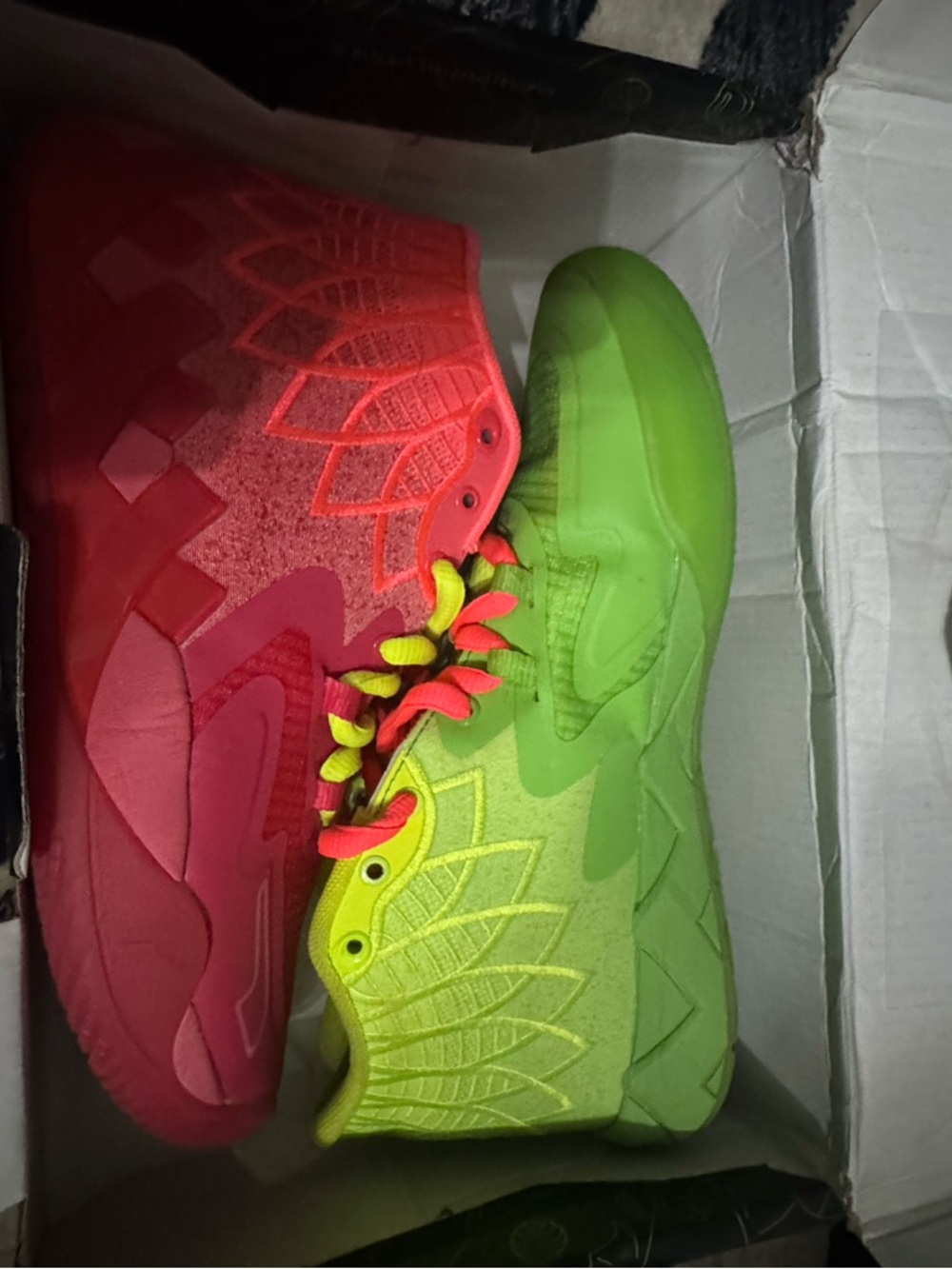 Puma Neon Yellow and Hot Pink Athletic Sneakers